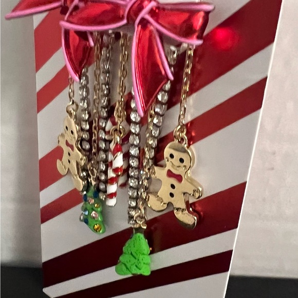 Betsey Johnson Red and Green  Holiday Earrings - Picture 14 of 16